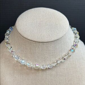 Vintage Single Strand Crystal AB Necklace